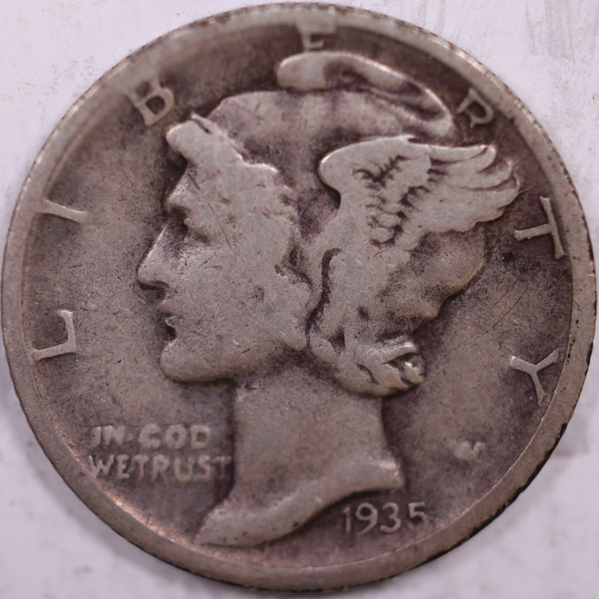 1935-D Mercury Dime, Fine Circulated Coin, Store #DE1051