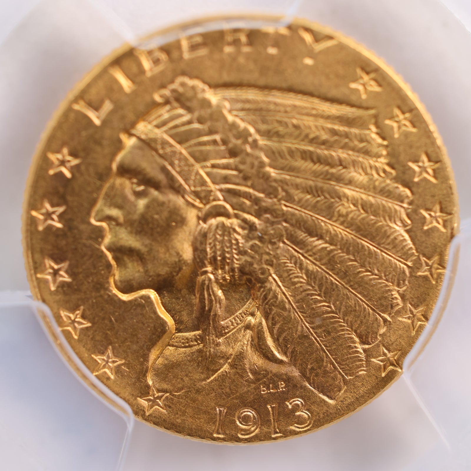 1913 $2.50 Indian Head Quarter Eagle Gold Coin, PCGS MS-63, Store Sale #G0055.