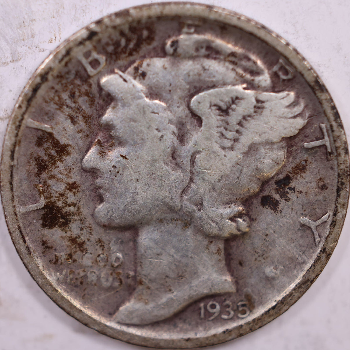 1935-D Mercury Dime, Fine+ Circulated Coin, Store #DE1053