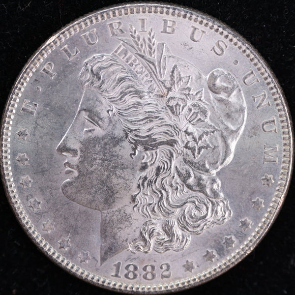 1882 Morgan Silver Dollar, Mint State Uncirculated Coin, Store #DR0017