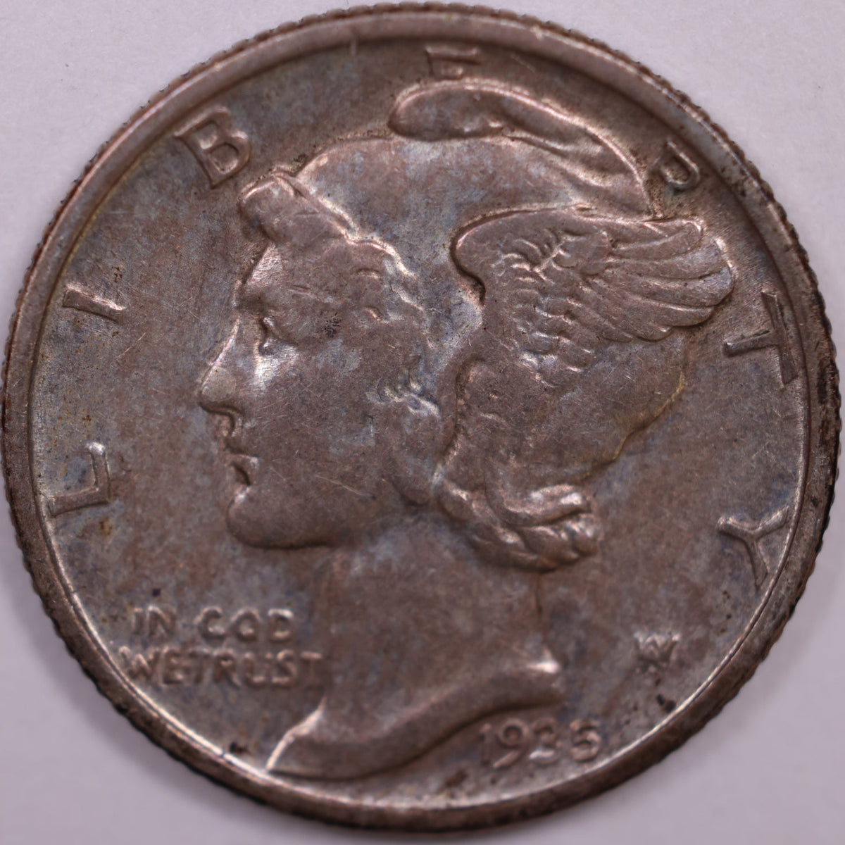 1935 Mercury Dime, About Uncirculated Coin, Store #DE1058