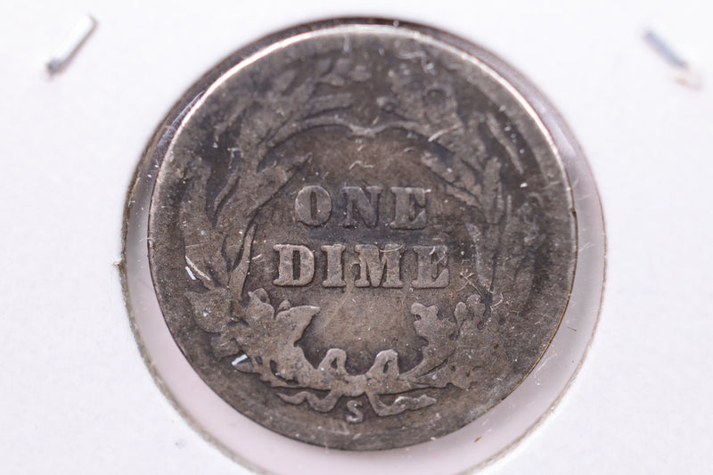1913-S Barber Silver Dime., Good+., Store Sale