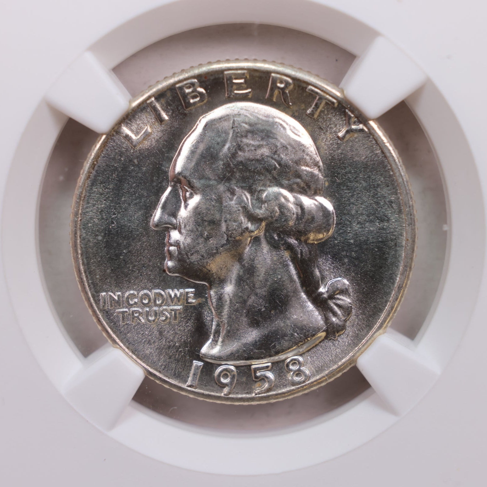 1958 Washington Silver Quarter., Type B Reverse, NGC MS64, STORE #GQR027.