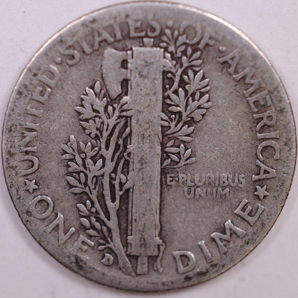 1936-D Mercury Dime, Very Good Circulated Coin, Store #DE1065