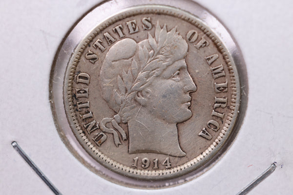 1914 Barber Silver Dime., V.F., Store Sale #19637