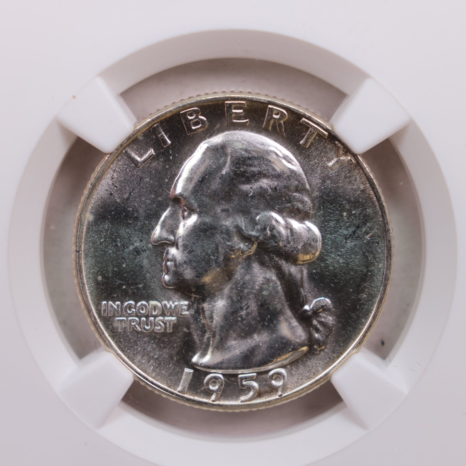 1959 Washington Silver Quarter., Type-B Reverse, NGC MS64., Store #GQR030.