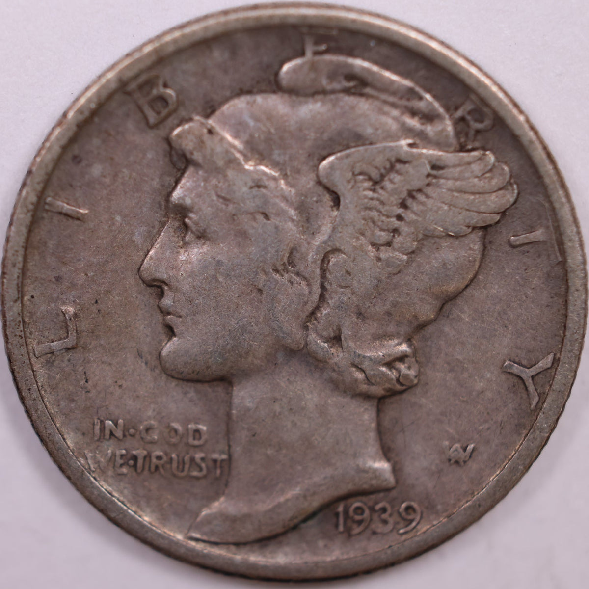 1939-D Mercury Dime, Very Fine+ Circulated Coin, Store #DE1070