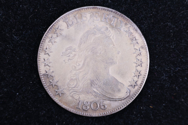 1806 Draped Bust Half Dollar, Affordable Collectible Coin. Store #230804103