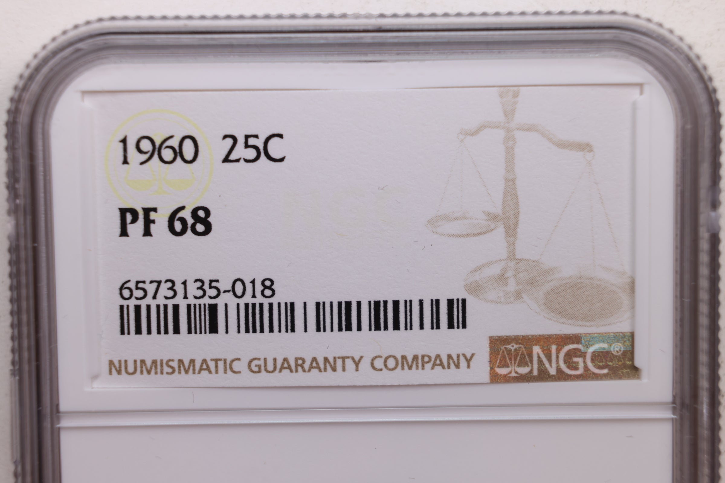 1960 Washington Silver Quarter., NGC PROOF-68., Store #GQR032.