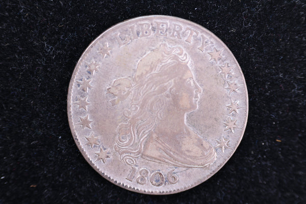 1806 Draped Bust Half Dollar, Affordable Collectible Coin. Store #230804104