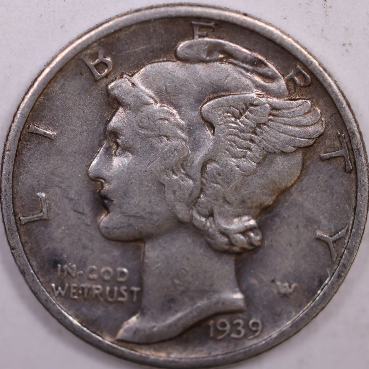1939-S Mercury Dime, Extra Fine+ Circulated Coin, Store #DE1073