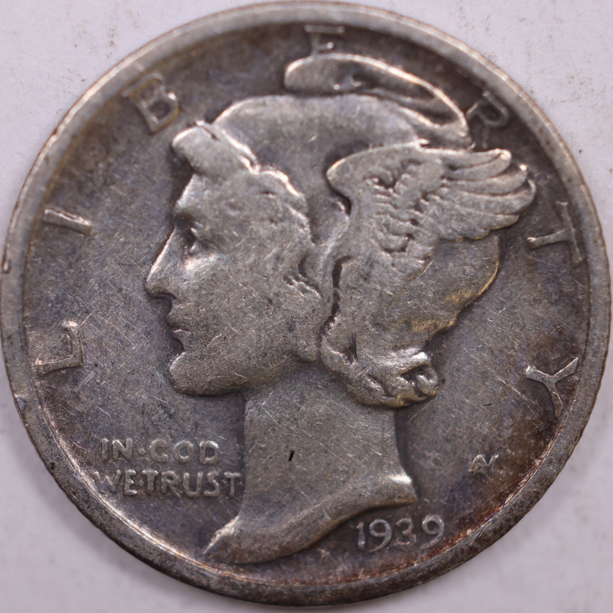1939-S Mercury Dime, About Uncirculated Coin, Store #DE1074