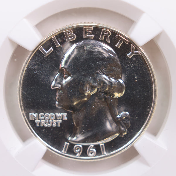 1961 Washington Silver Quarter., NGC PROOF-68., Store #GQR033.