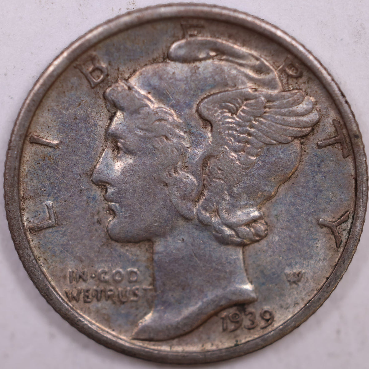 1939-D Mercury Dime, About Uncirculated Coin, Store #DE1076