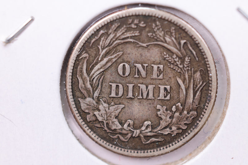 1914 Barber Silver Dime., V.F., Store Sale