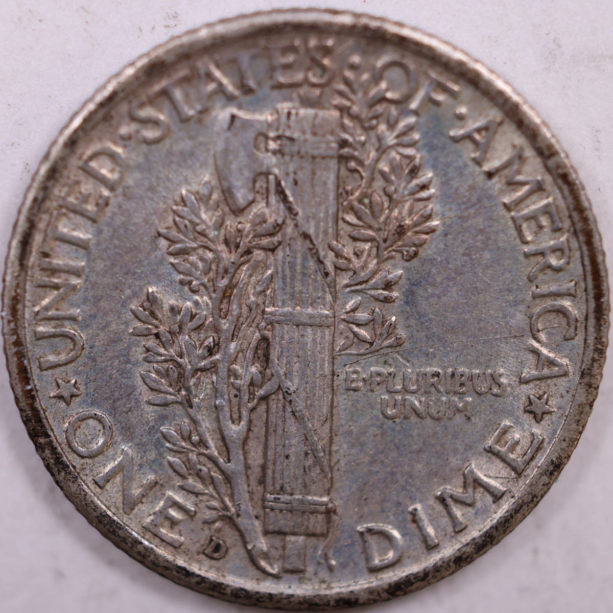1939-D Mercury Dime, About Uncirculated Coin, Store #DE1076