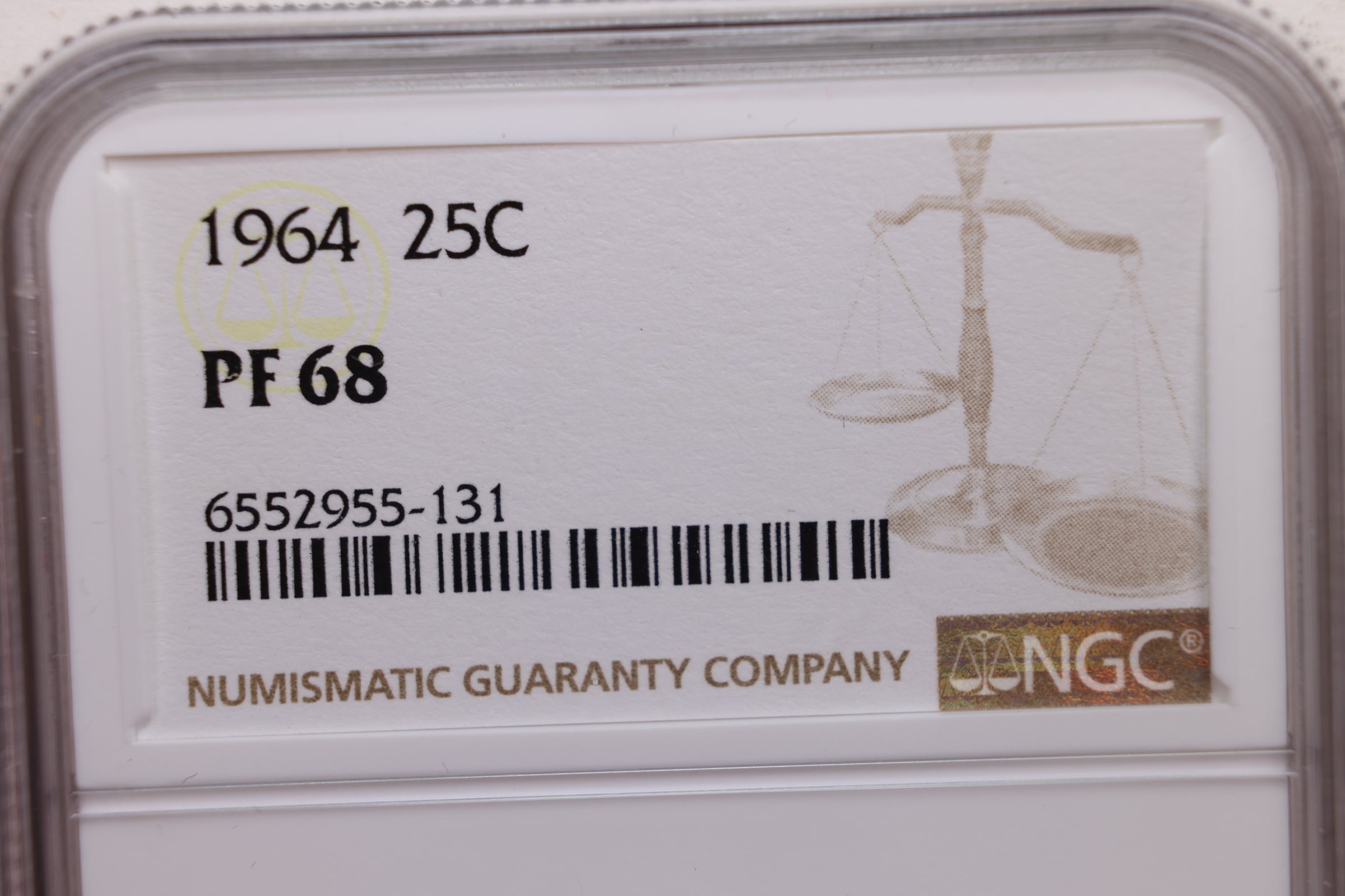 1964 Washington Silver Quarter., NGC PROOF-68., Store #GQR036.