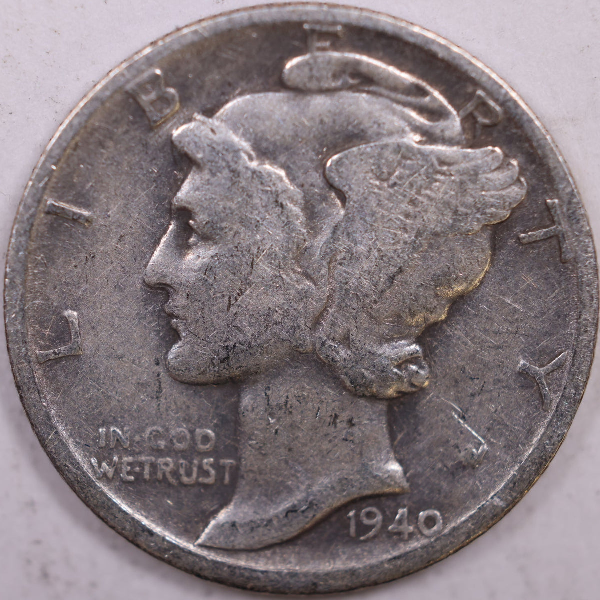1940-D Mercury Dime, Very Good+ Coin, Store #DE1078
