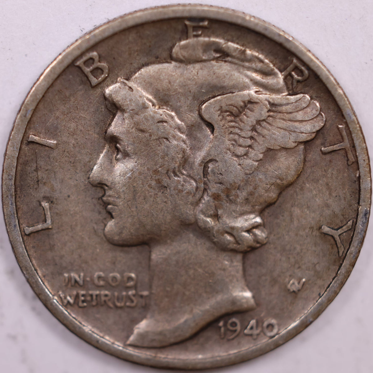 1940-S Mercury Dime, Very Fine+ Coin, Store #DE1079