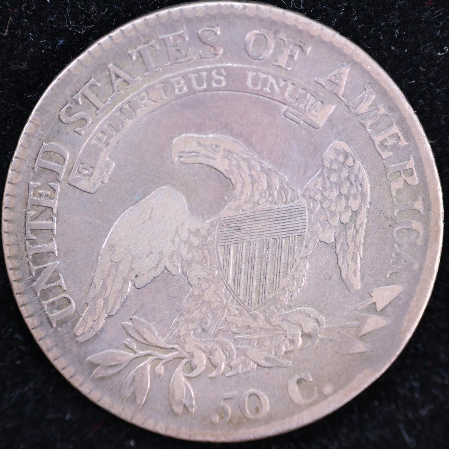 1812 Cap Bust Half Dollar, Very Fine Circulated Coin. Store #HR1913