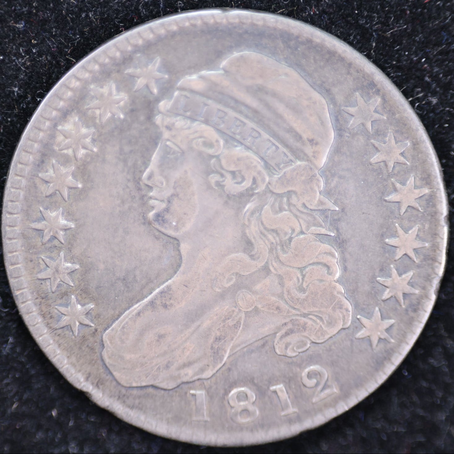 1812 Cap Bust Half Dollar, Extra Fine Circulated Coin, Store #HR1914