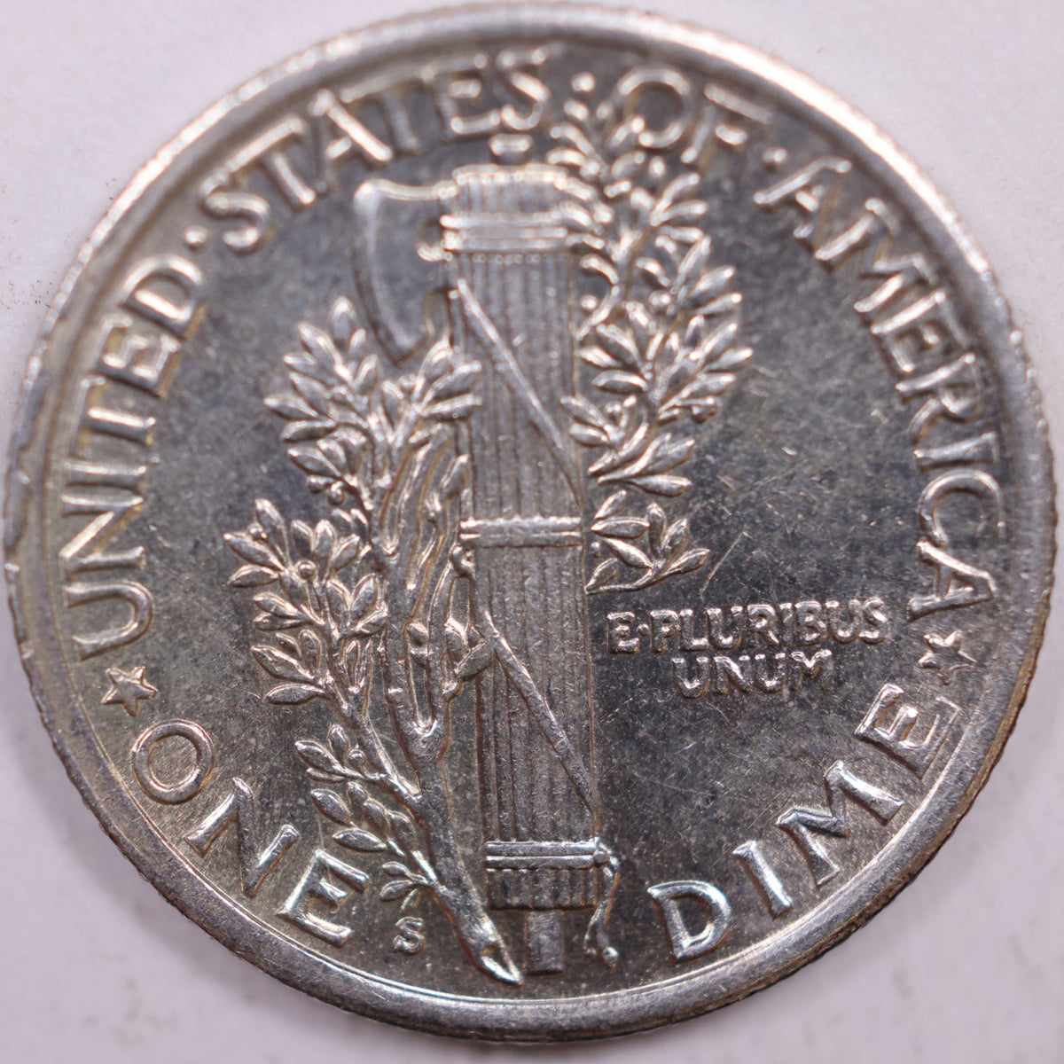 1940-D Mercury Dime, Mint State Uncirculated Coin, Store #DE1084