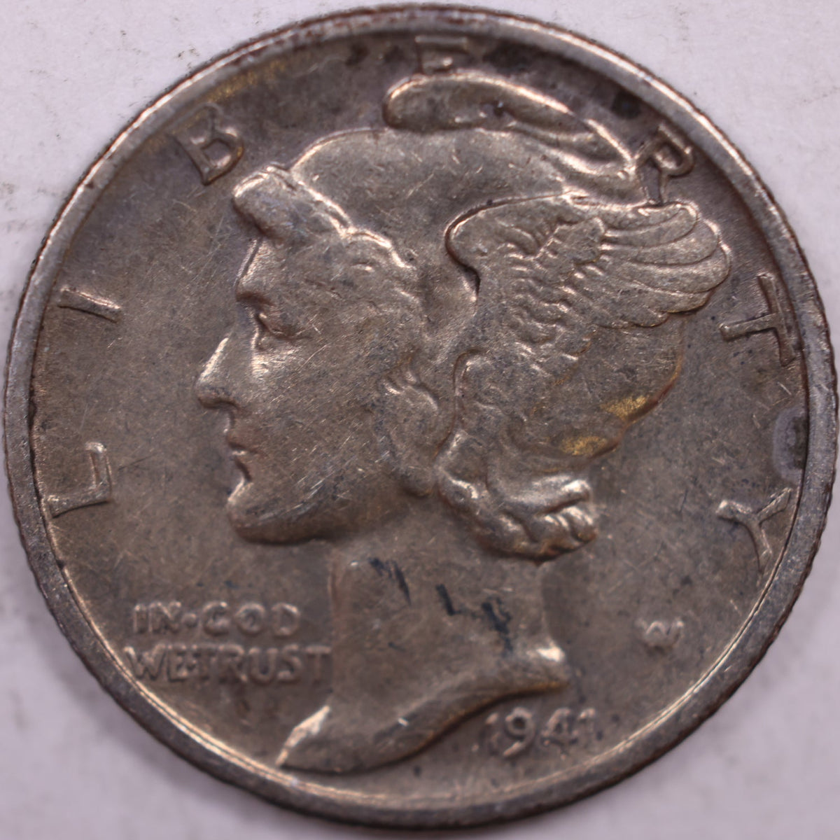 1941-S Mercury Dime, About Uncirculated Coin, Store #DE1085