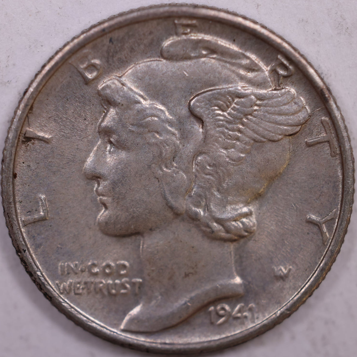 1941-S Mercury Dime, Mint State Uncirculated Coin, Store #DE1086