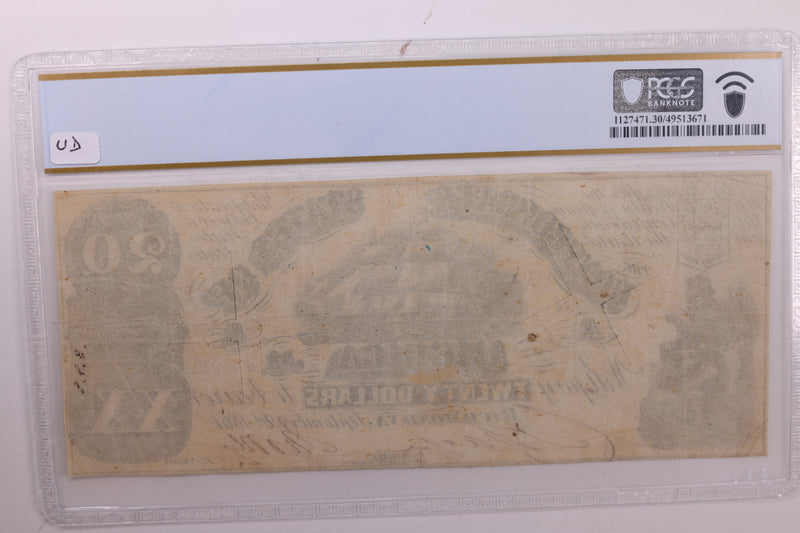 1861 $20., Confederate States., Obsolete., PCGS Currency., VF-30., Store