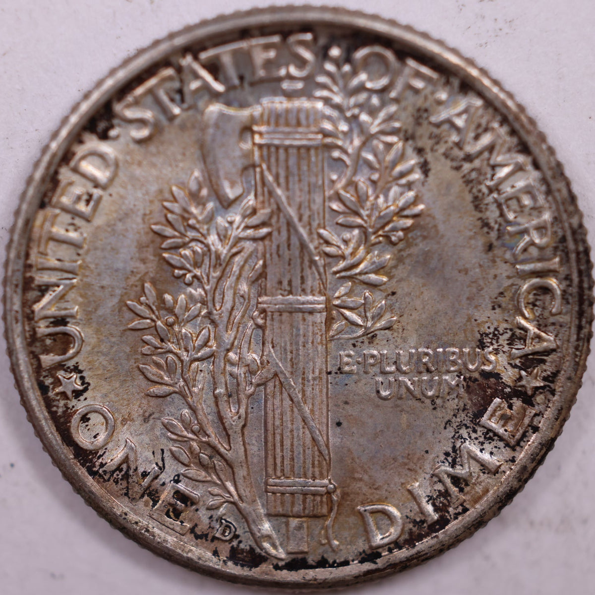 1941-D Mercury Dime, Mint State Uncirculated Coin, Store #DE1087