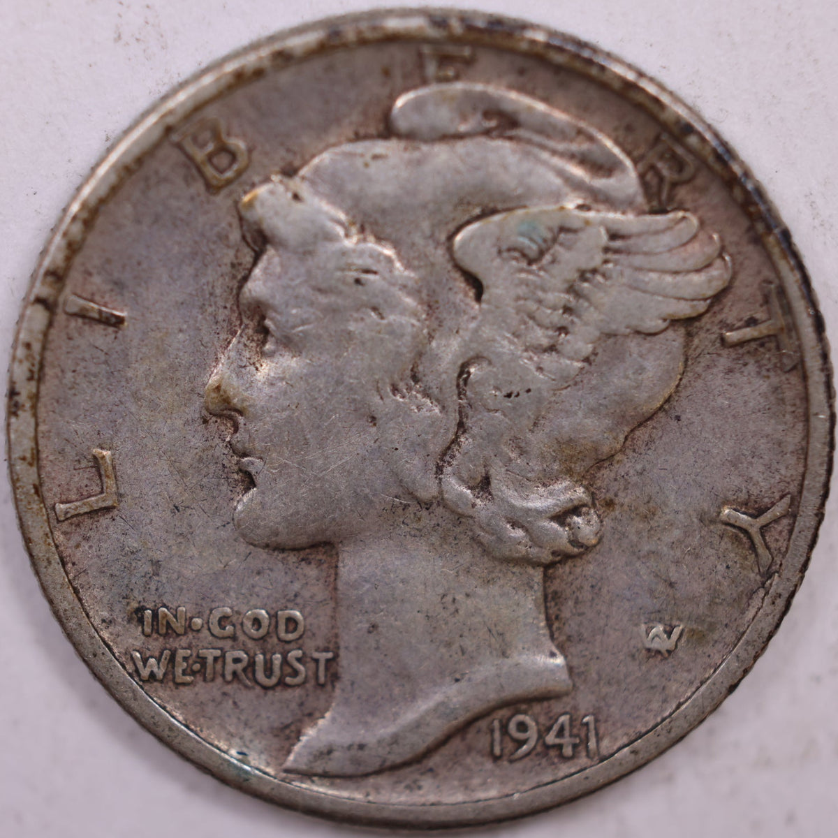 1941-D Mercury Dime, Extra Fine Circulated Coin, Store #DE1088
