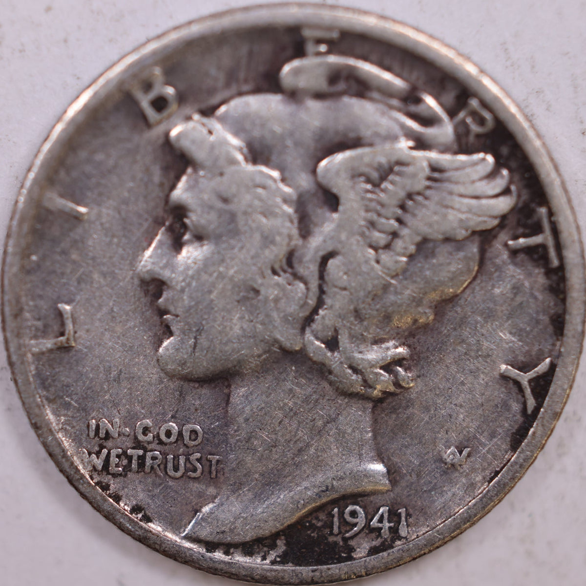 1941-S Mercury Dime, Extra Fine Circulated Coin, Store #DE1089