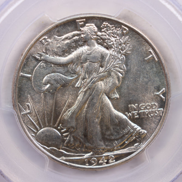 1942 Walking Liberty Half Dollar., Silver., PCGS MS-63., Store #GHR020