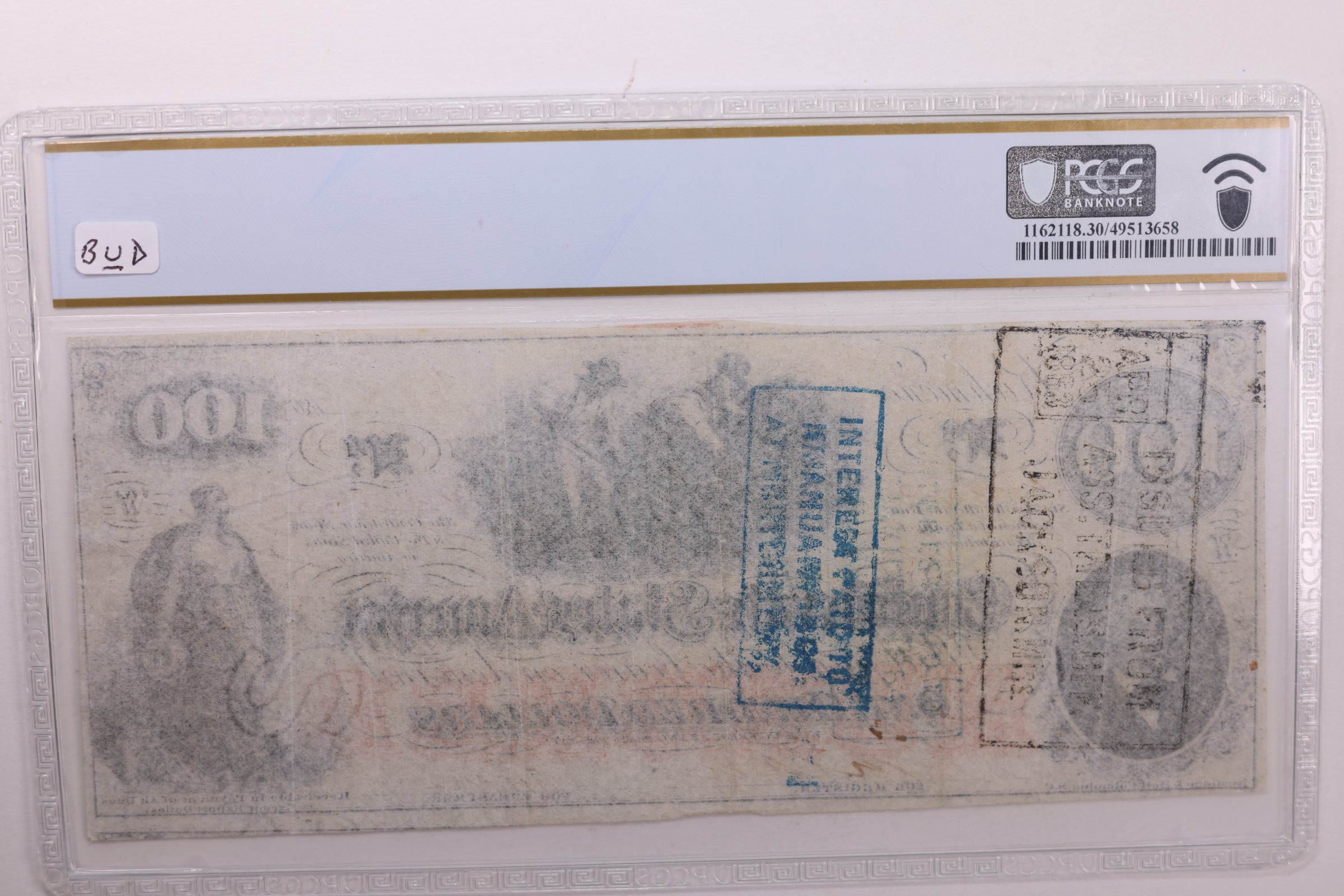 1861 $100., Confederate States., Obsolete., PCGS Currency., VF-30., Store #GCSA009