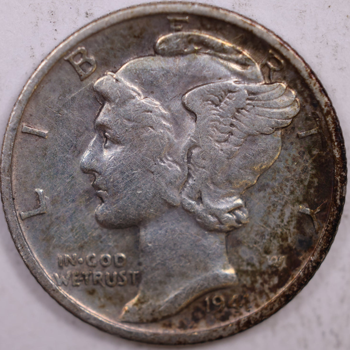 1941-D Mercury Dime, Extra Fine Circulated Coin, Store #DE1091