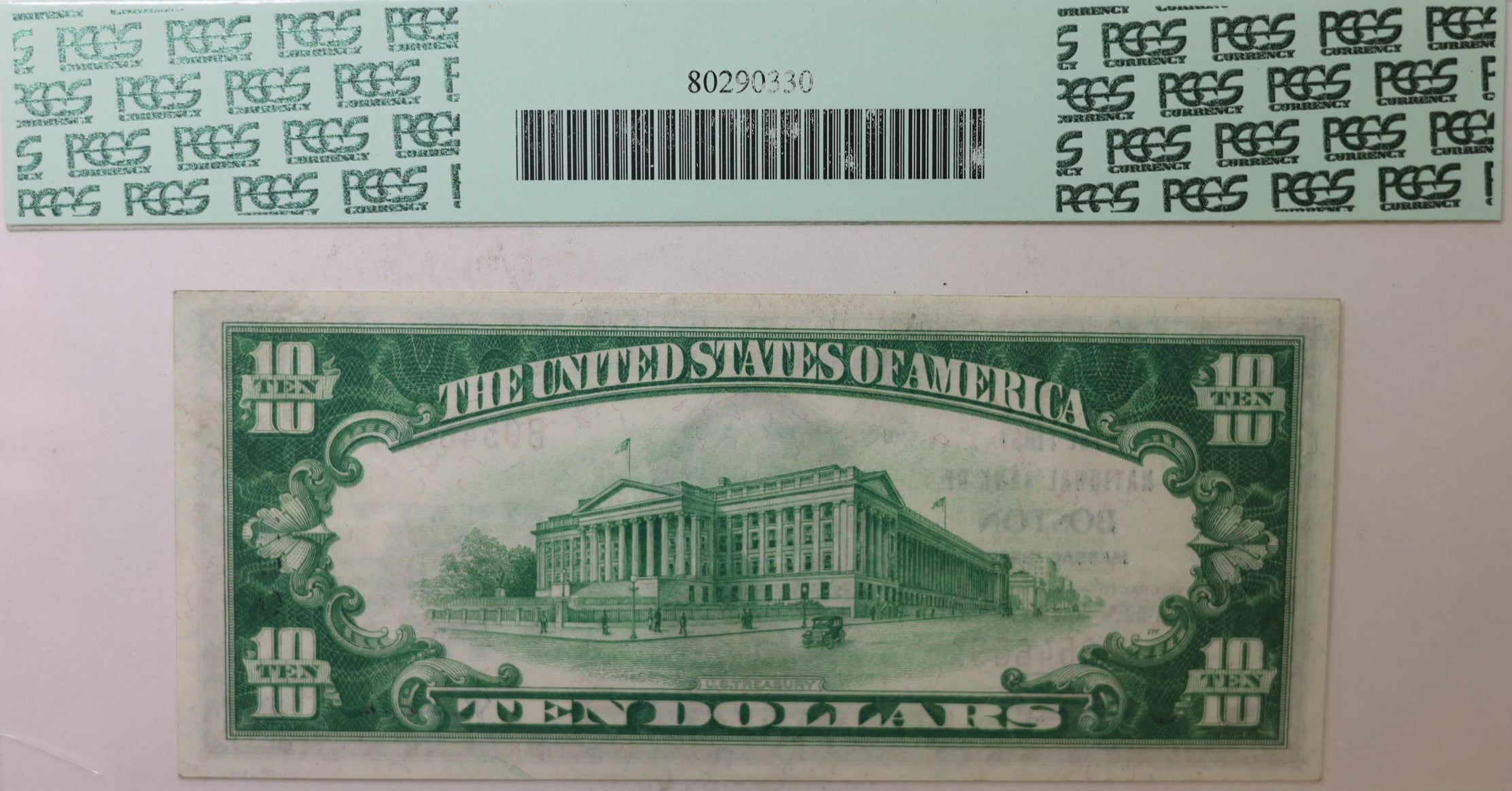 1929 $10, Boston, MA, National Banknote, PCGS EX-45 PPQ, Store Sale #NBN001