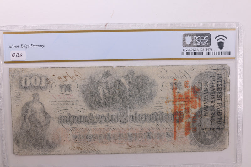 1861 $100., Confederate States., Obsolete., PCGS Currency., VF-35., Store