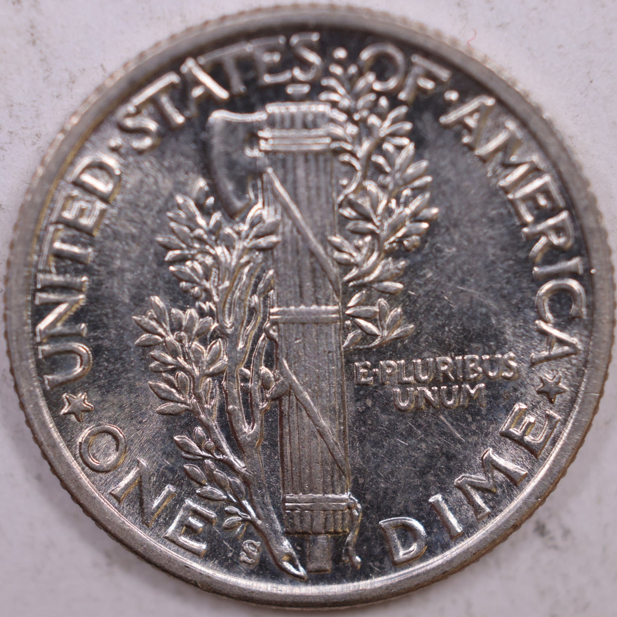 1942-S Mercury Dime, Mint State Uncirculated Coin, Store #DE1092