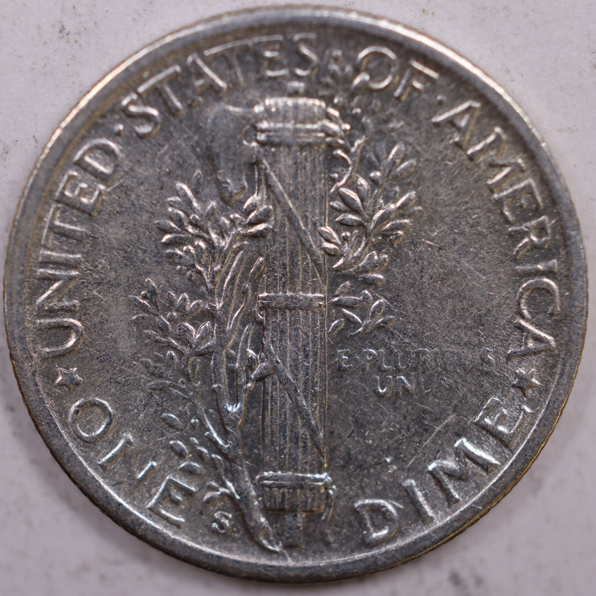 1942-S Mercury Dime, About Uncirculated+ Coin, Store #DE1093