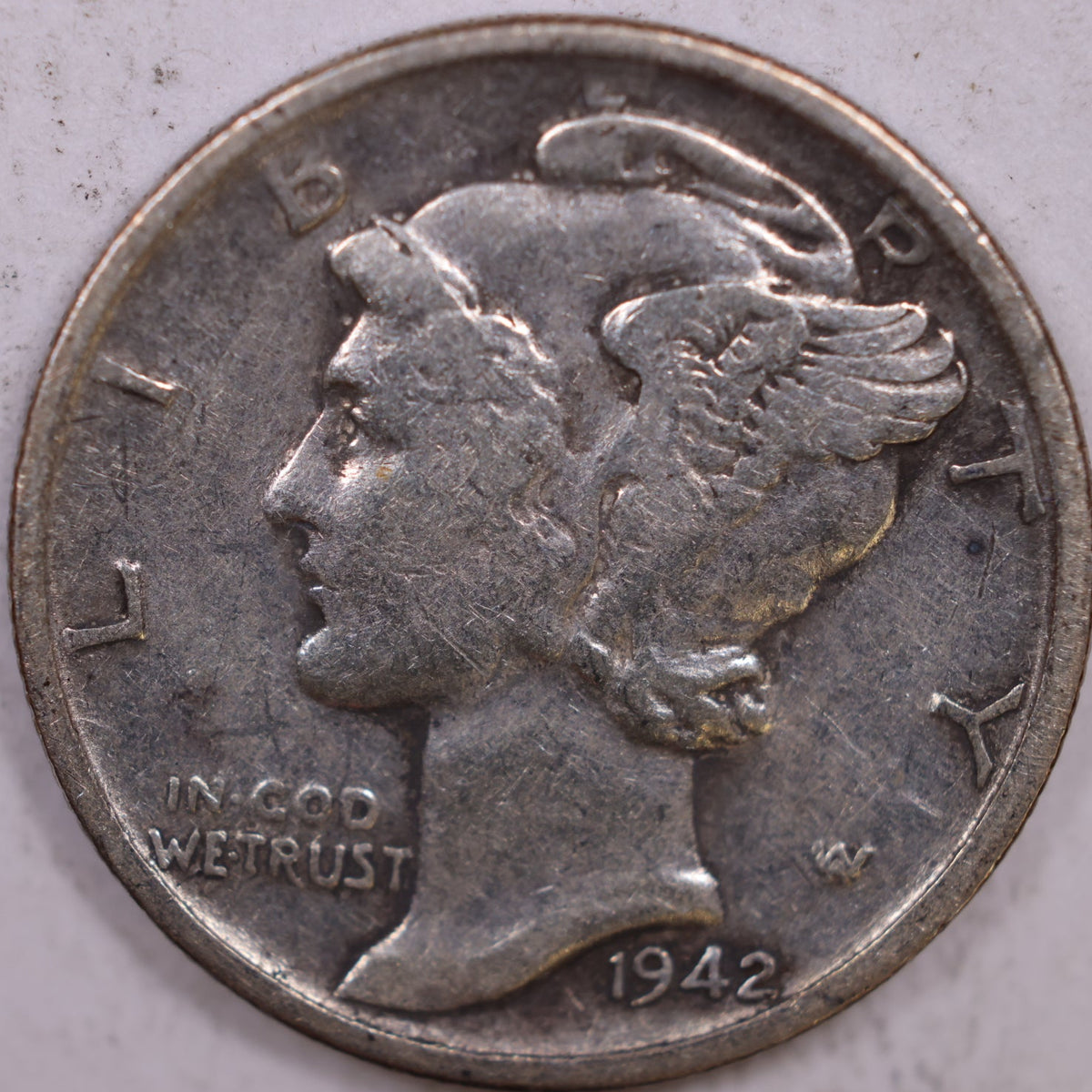 1942-S Mercury Dime, Very Fine+ Circulated Coin, Store #DE1094