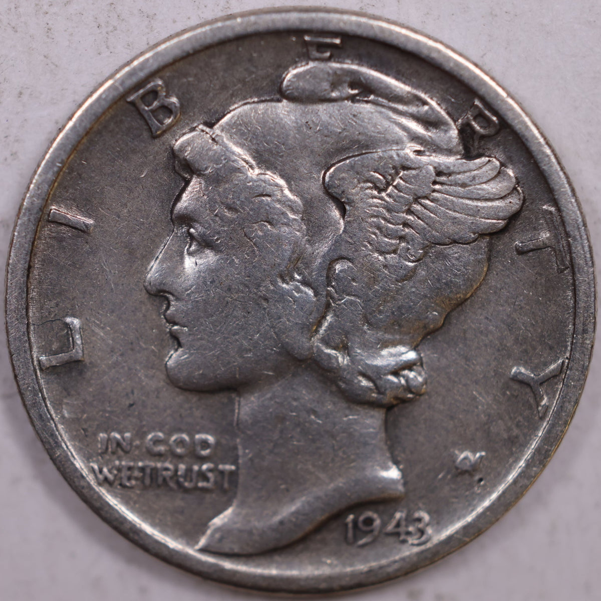 1943-D Mercury Dime, Extra Fine Circulated Coin, Store #DE1100