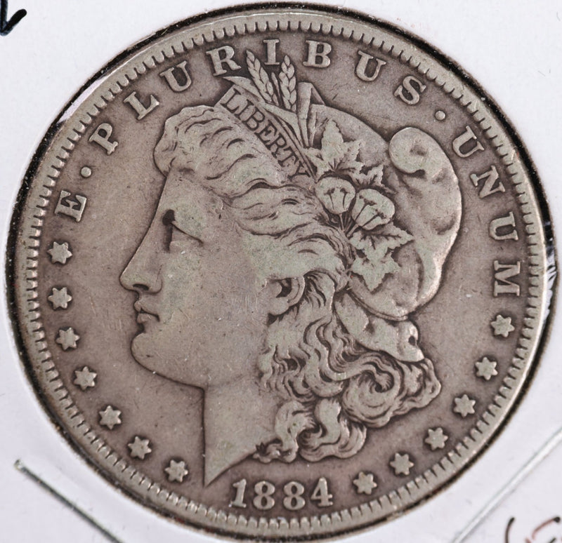 1884 Morgan Silver Dollar, Nice VF+ Coin, Store