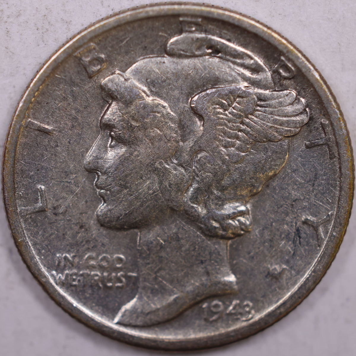 1943-D Mercury Dime, Very Fine+ Circulated Coin, Store #DE1101