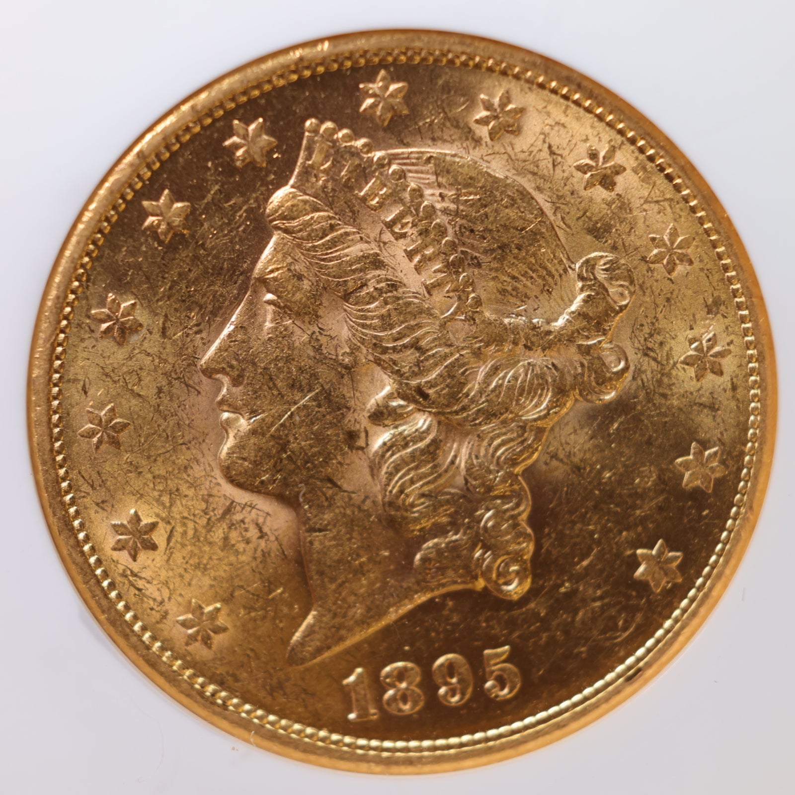 1895-S $20 Liberty, Double Eagle Gold Coin, NGC MS-60, Store Sale #G0058.