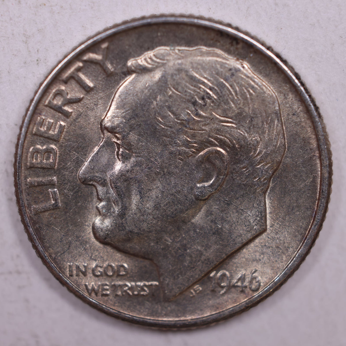 1946 Roosevelt Silver Dime, Mint State Uncirculated Coin, Store #DE0268
