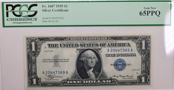 1935 $1., Silver Certificate., PCGS Currency CU-65., PPQ., Store #GSSC020