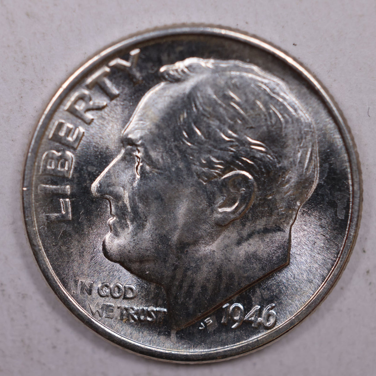1946 Roosevelt Silver Dime, Mint State Uncirculated Coin, Store #DE0273