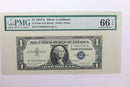 1957A $1., Silver Certificate., PMG Currency CU-66., EPQ., Store