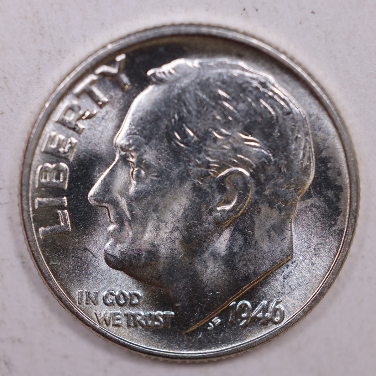 1946 Roosevelt Silver Dime, Mint State Uncirculated Coin, Store #DE0276