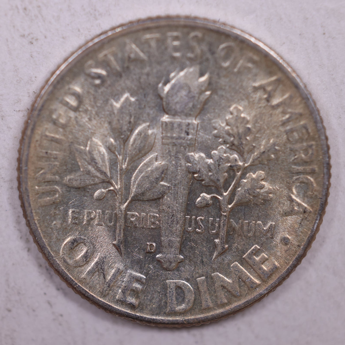 1946-D Roosevelt Silver Dime, About Uncirculated Coin, Store #DE0277